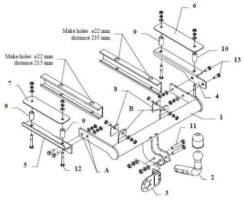 Tow bar  CITROEN SAXO